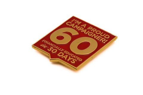 60 in 30 Proud Campaigner Pins (Red)