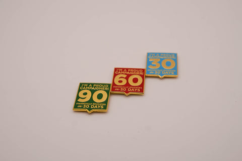 30 in 30 Proud Campaigner Pins (Blue)