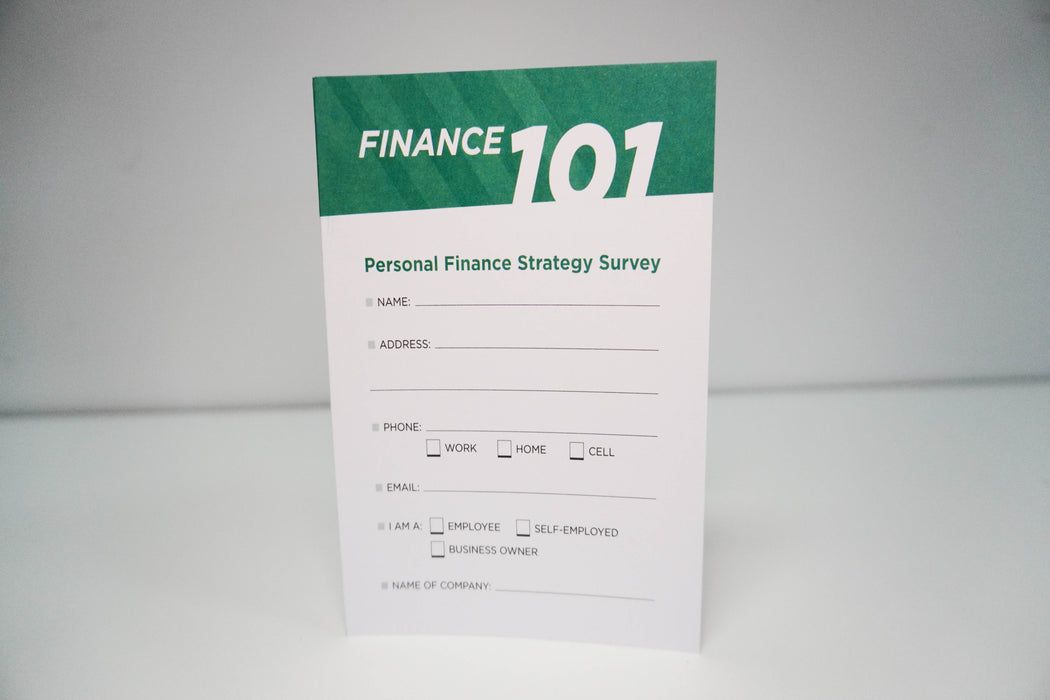 Finance 101 Survey Card 1st Edition (50 Pack)