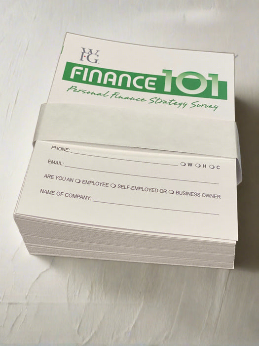 Finance 101 Survey Card (50 Pack)